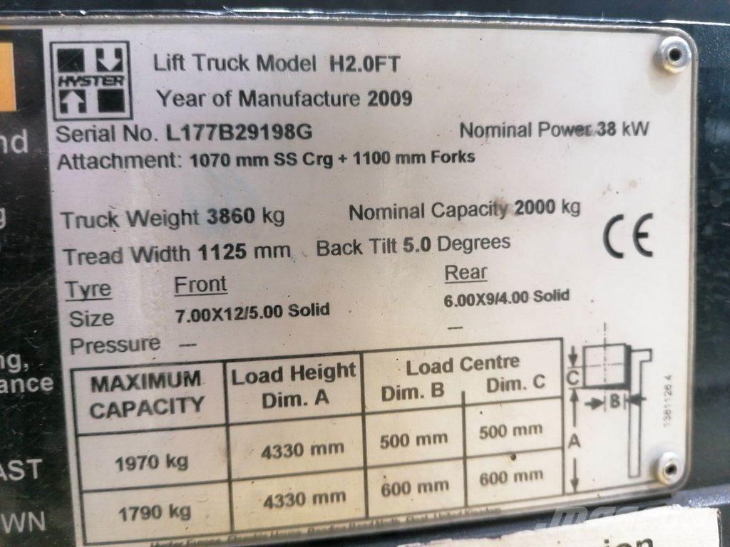 Hyster H2.0FT Carretillas LPG