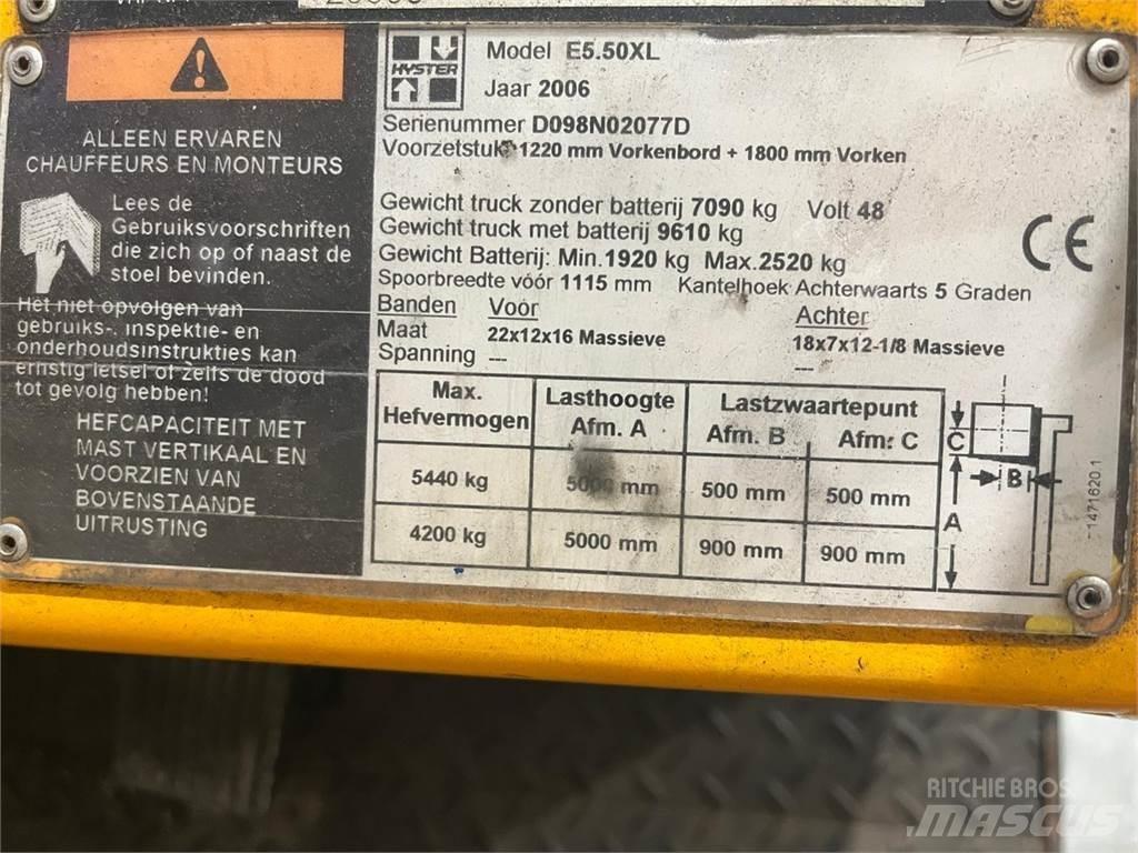 Hyster E5.50XL Carretillas de horquilla eléctrica