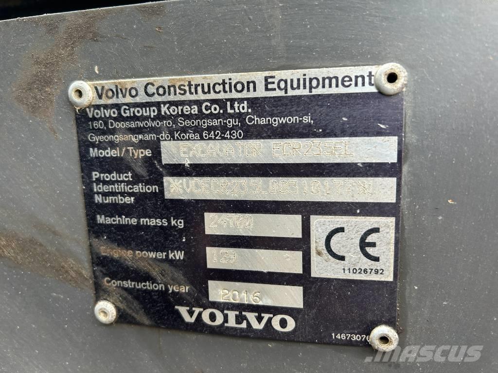 Volvo ECR 235 E L Excavadoras de cadenas