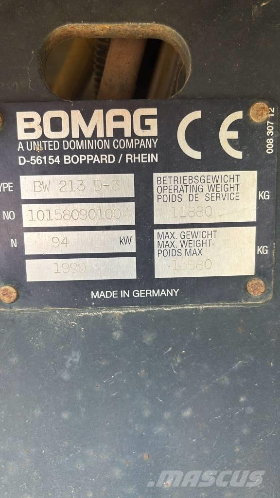 Bomag BW 213 D-3 Rodillos de un solo tambor
