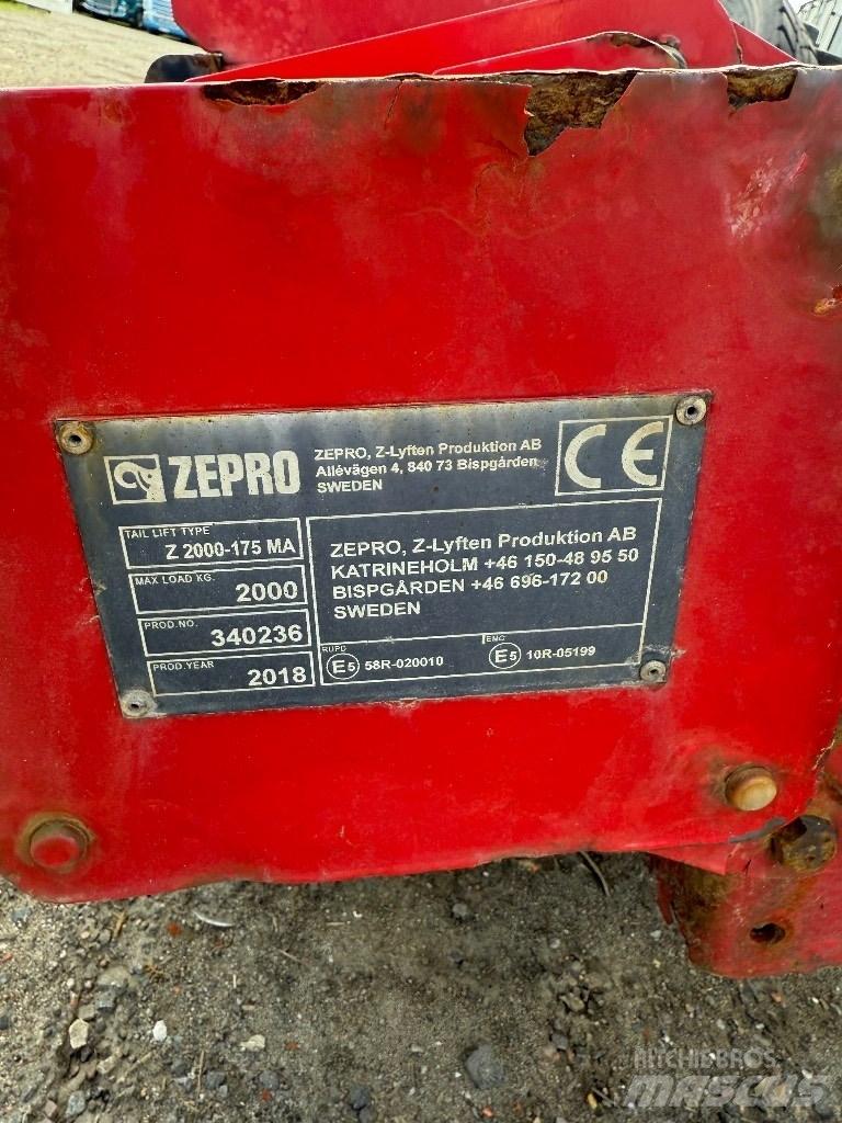 Zepro Bakgavellyft Plataformas