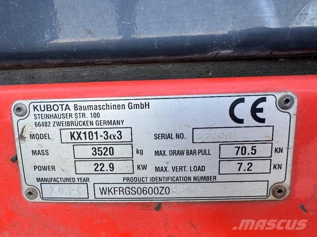 Kubota KX 101-3 A 3 Mini excavadoras < 7t