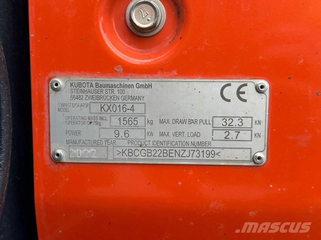 Kubota KX016-4 Mini excavadoras < 7t