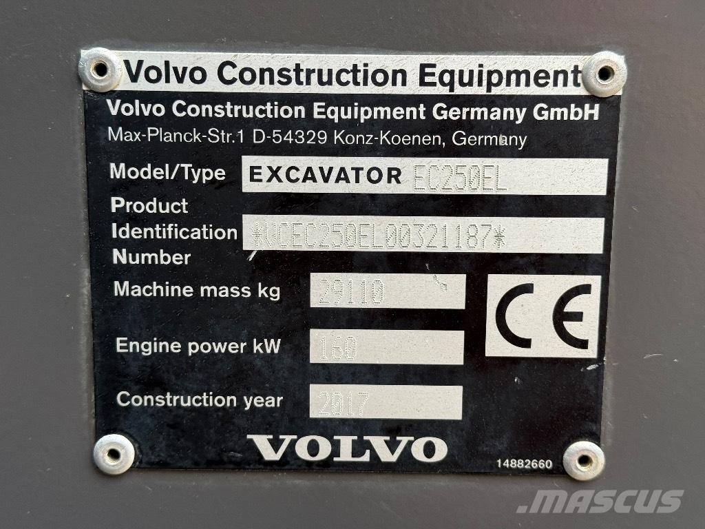 Volvo EC 250 EL Excavadoras de cadenas