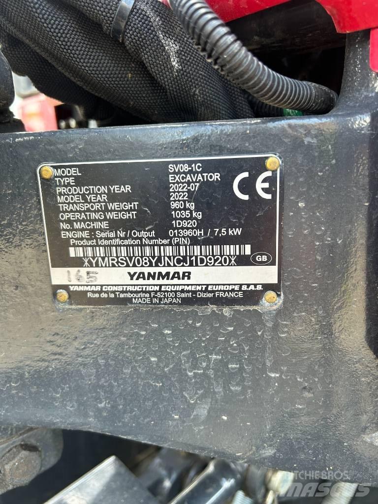 Yanmar SV08-1C Mini excavadoras < 7t