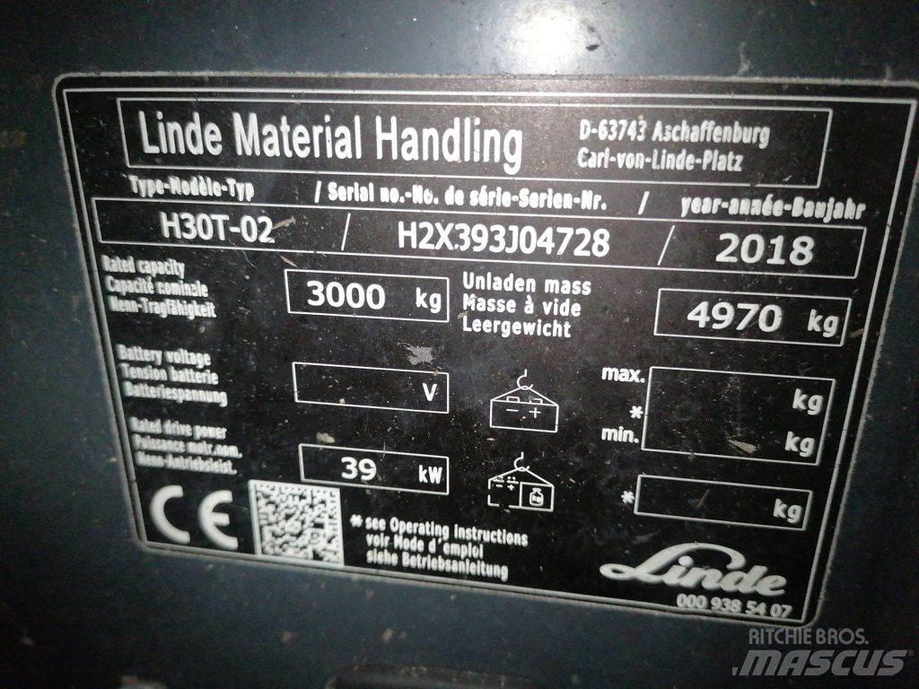 Linde H30T-02 Carretillas LPG