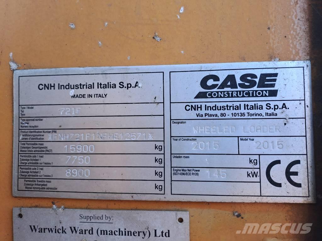 CASE 721 F XR Cargadoras sobre ruedas