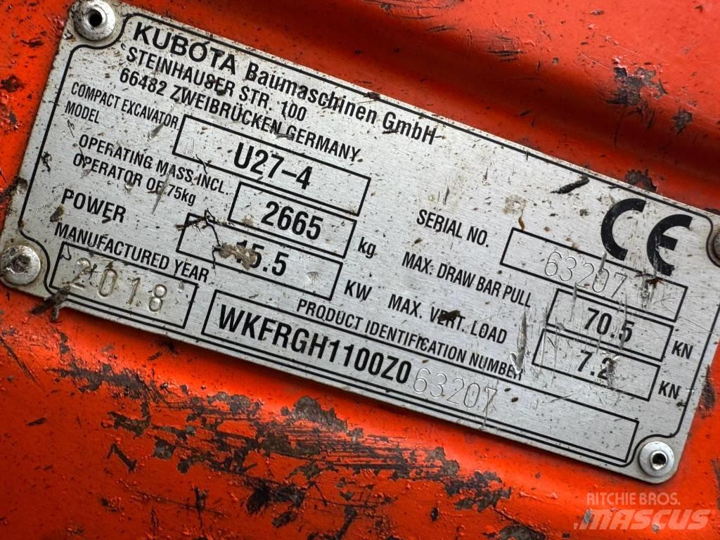 Kubota U 27-4 Mini excavadoras < 7t