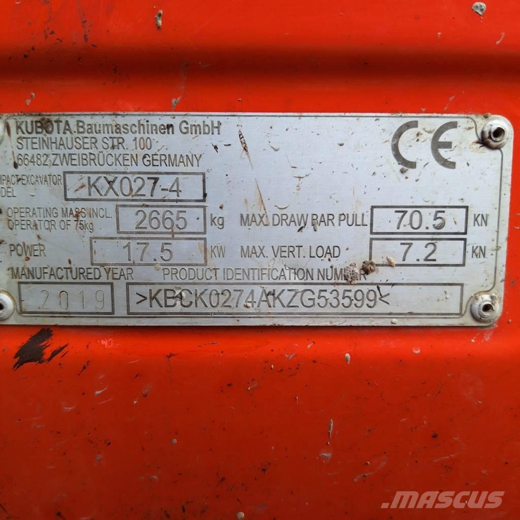 Kubota KX 027-4 Mini excavadoras < 7t