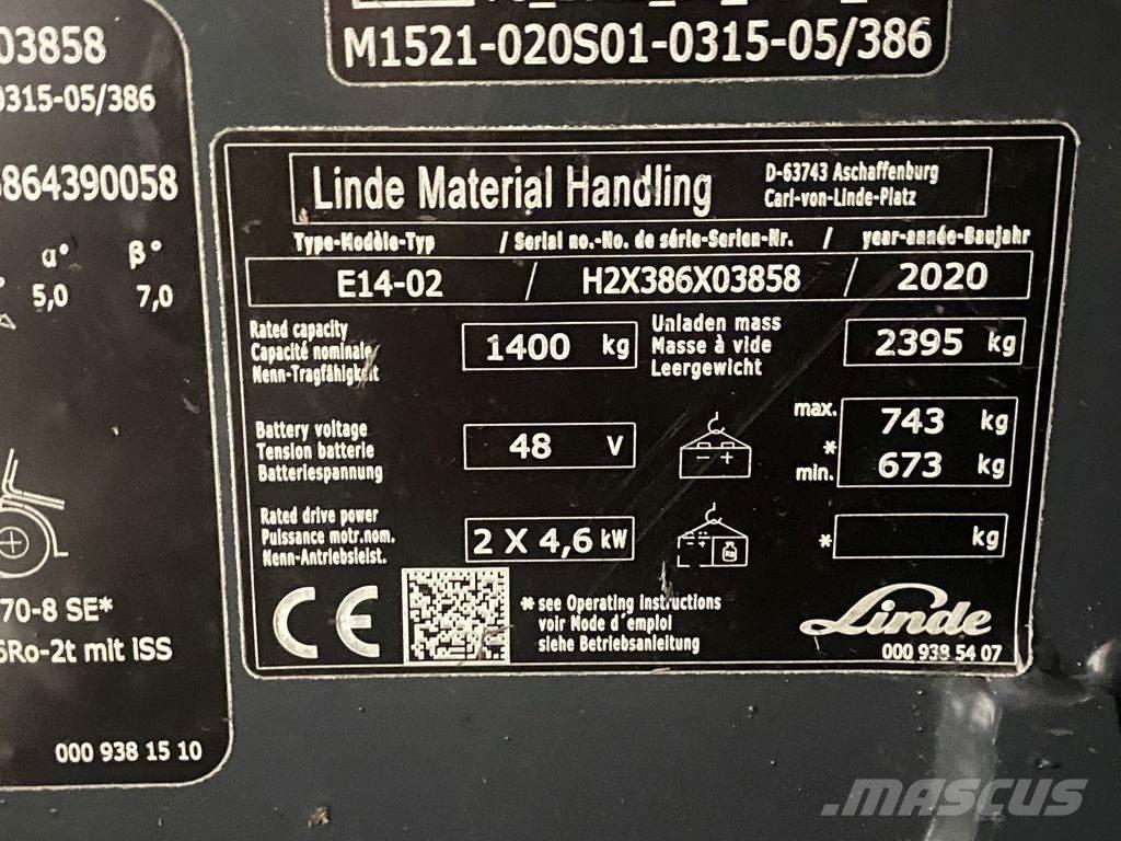 Linde E14-02 Carretillas de horquilla eléctrica