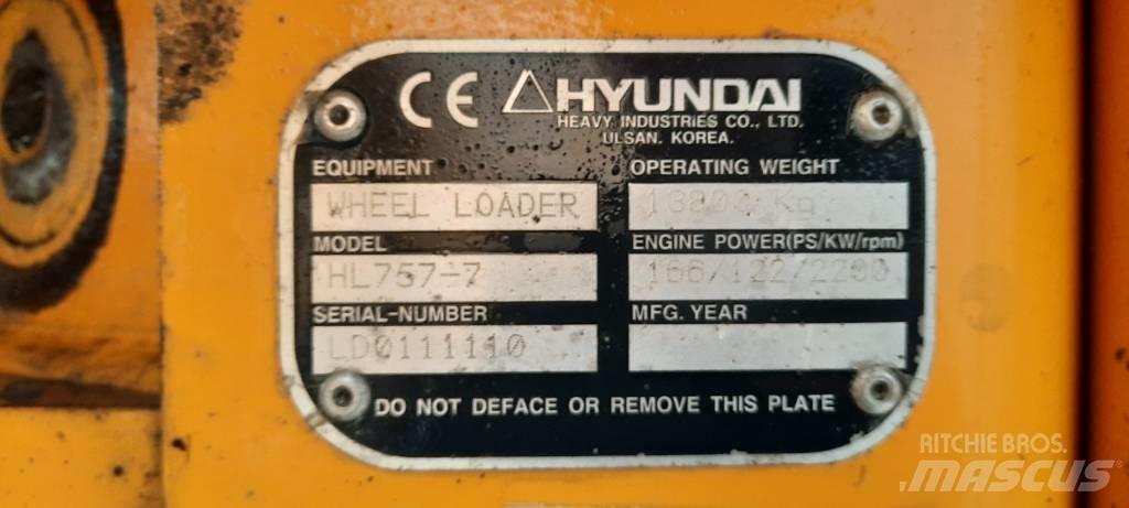 Hyundai HL 757-7 Cargadoras sobre ruedas