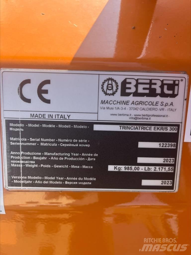 Berti EKR-S 300 Segadoras y cortadoras de hojas para pastos