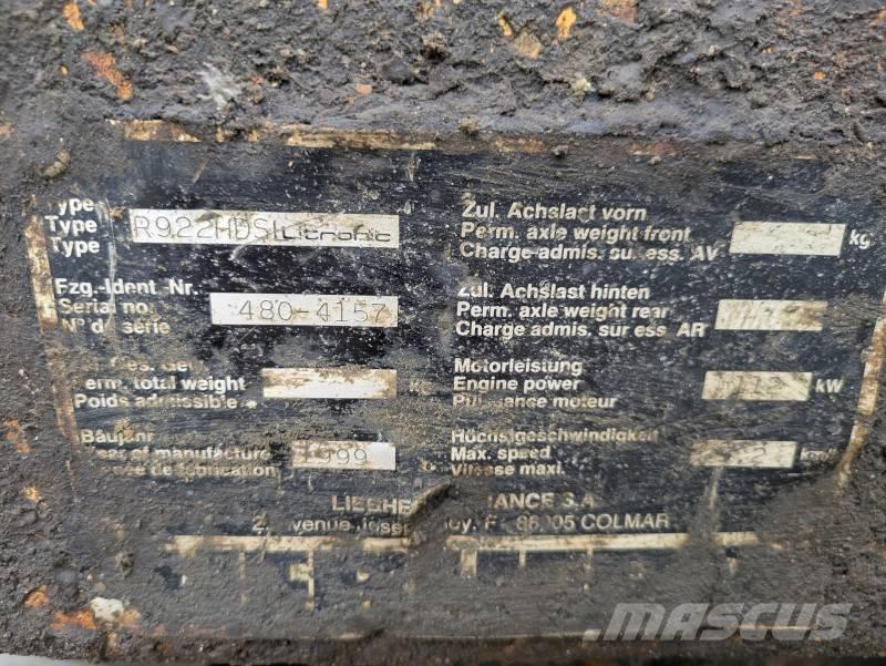 Liebherr 922 Excavadoras de cadenas