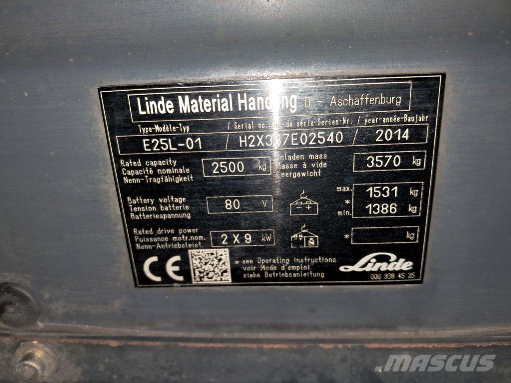 Linde E25L-01 Carretillas de horquilla eléctrica