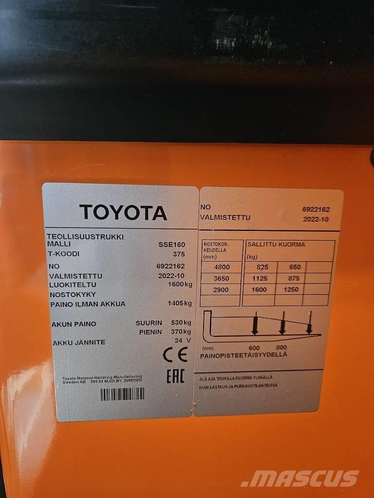 Toyota BT SSE160 Apiladores eléctricos autopropulsados