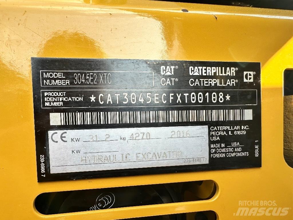 CAT 304.5 E2 XTC Mini excavadoras < 7t