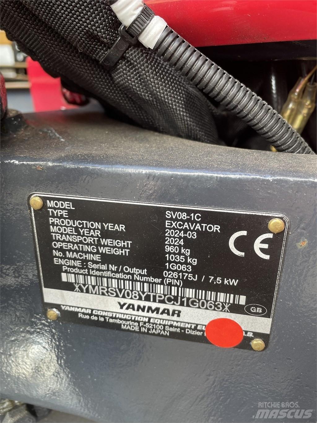Yanmar SV 08 Mini excavadoras < 7t
