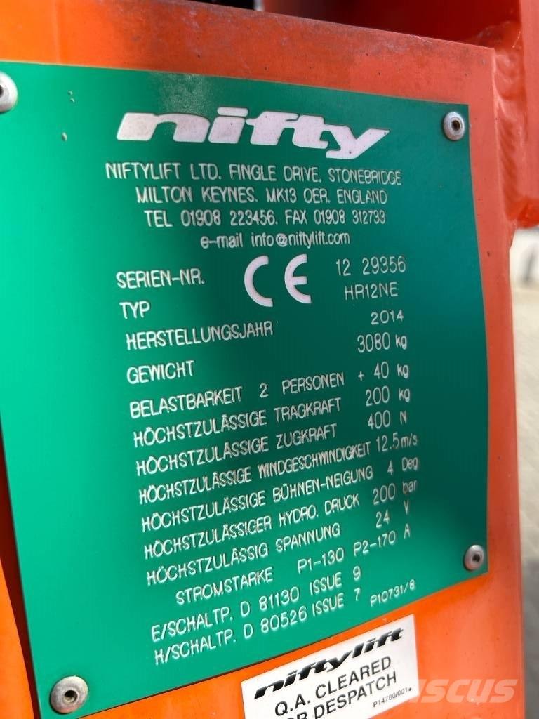 Niftylift HR 12 N E Plataforma de trabajo articulada