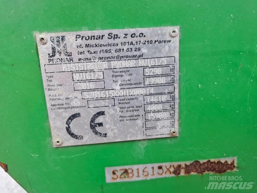Pronar NV 161/5 Remolques esparcidores de estiércol