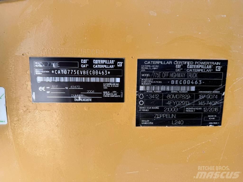 CAT 775 E Dúmpers rígidos