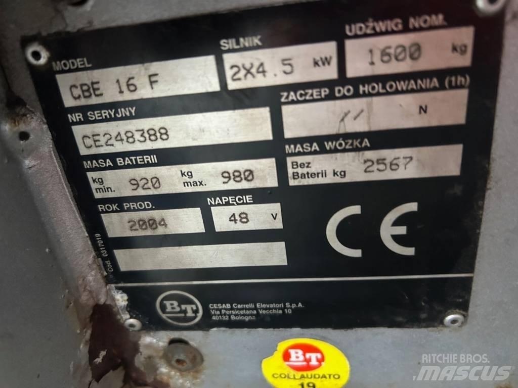 BT CBE 16 F Carretillas de horquilla eléctrica