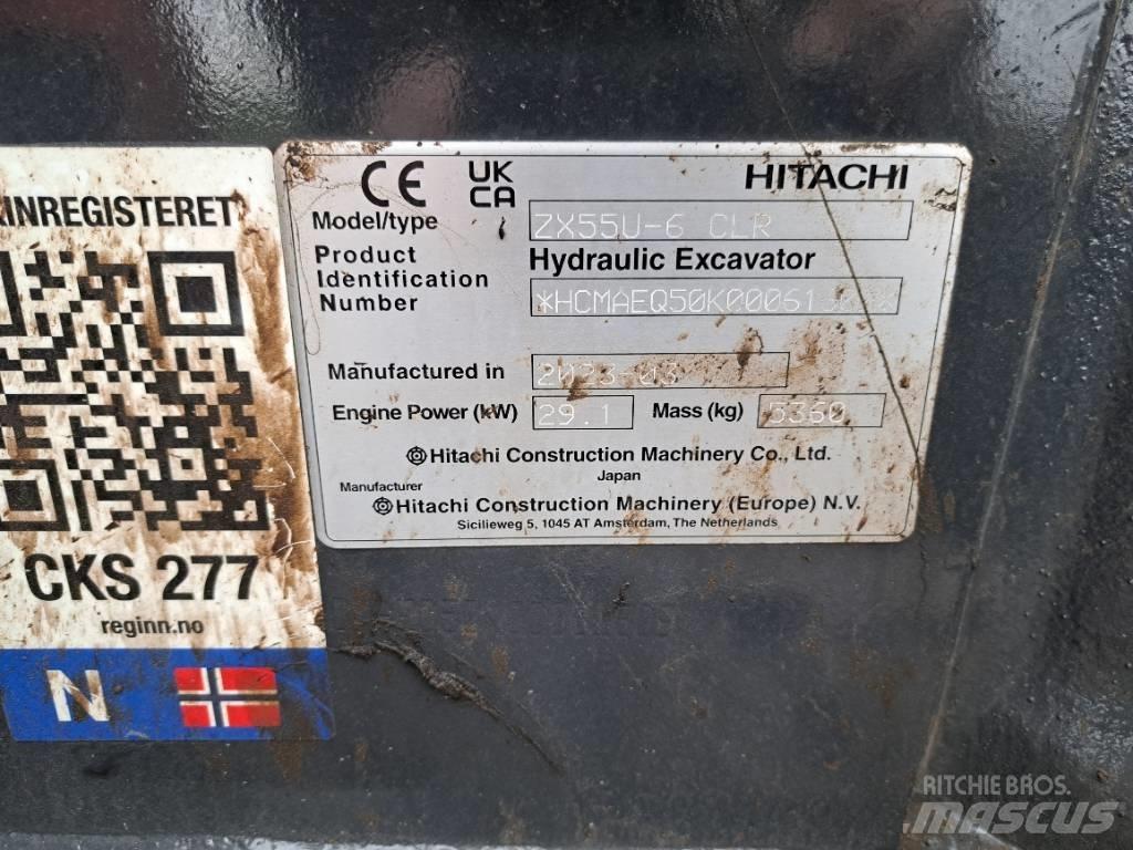 Hitachi ZX55US-6 CLR Mini excavadoras < 7t