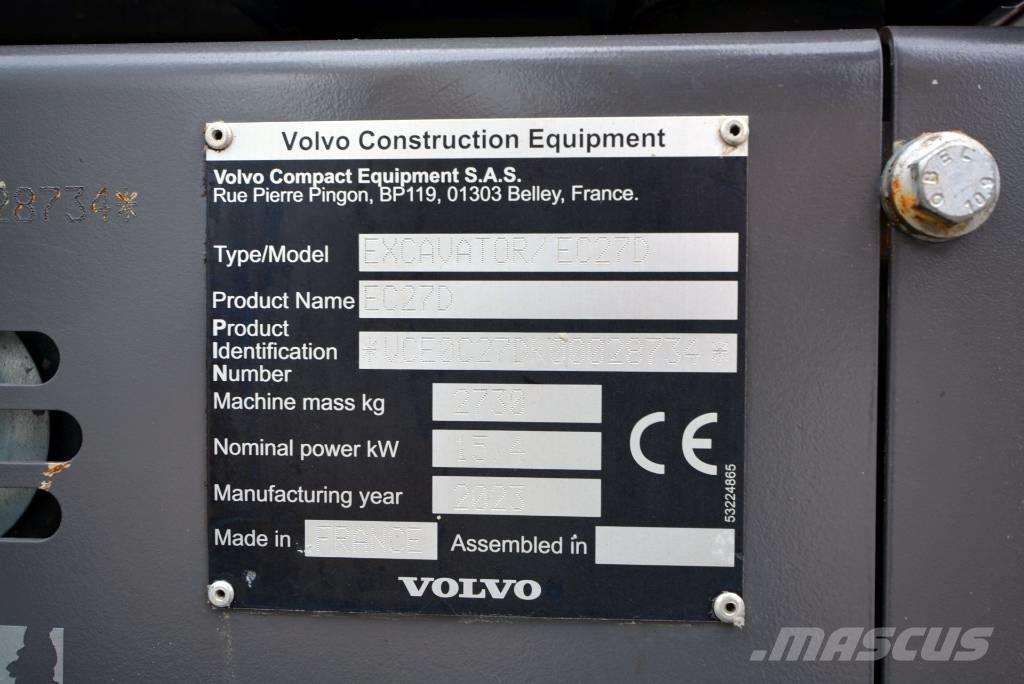 Volvo EC 27 D Mini excavadoras < 7t