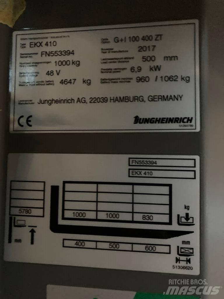 Jungheinrich EKX410 Carretilla para pasillo estrecho