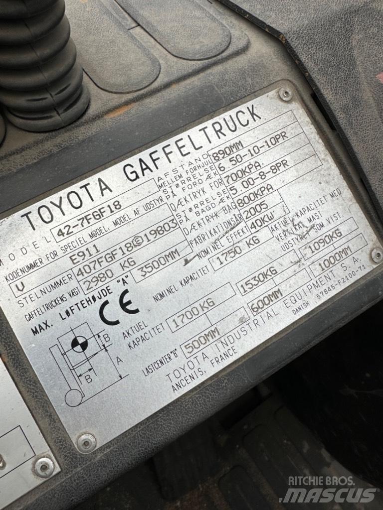 Toyota FG18 Carretillas LPG