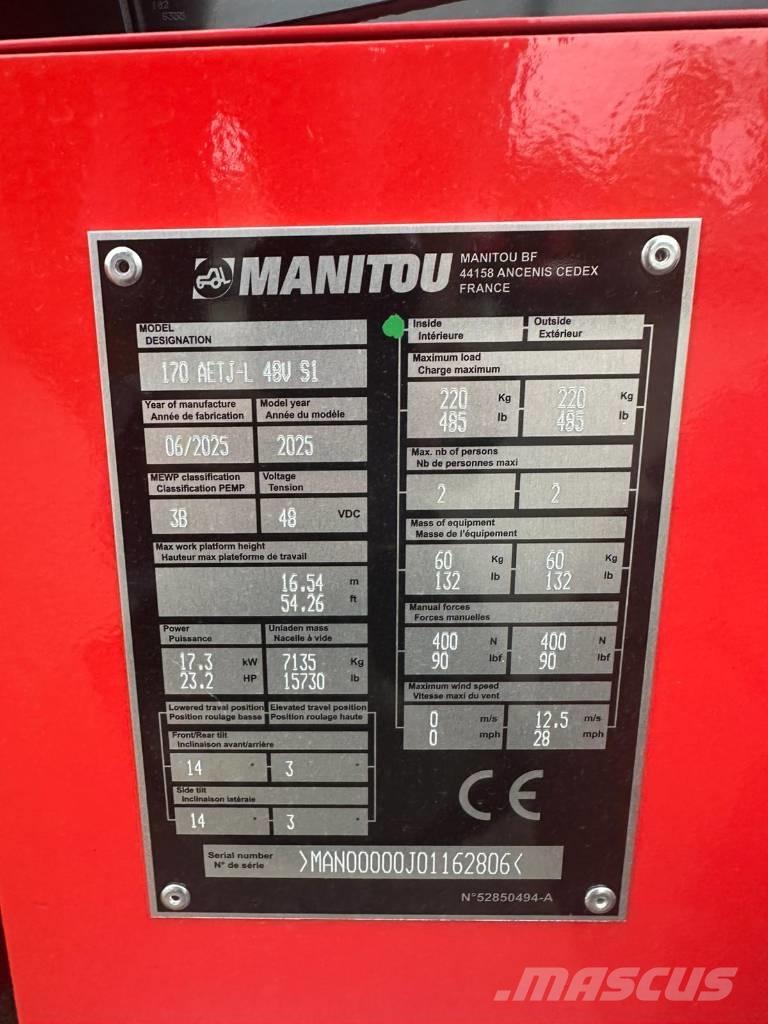 Manitou 170 AETJ Plataforma de trabajo articulada