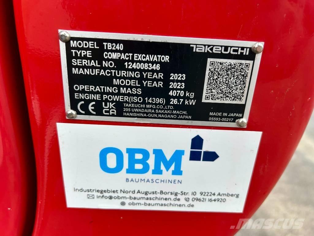 Takeuchi TB 240 Mini excavadoras < 7t