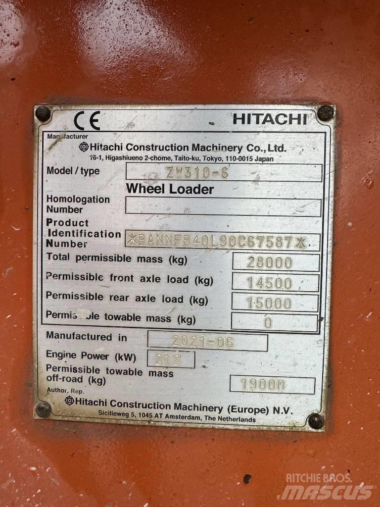 Hitachi ZW 310-6 Cargadoras sobre ruedas