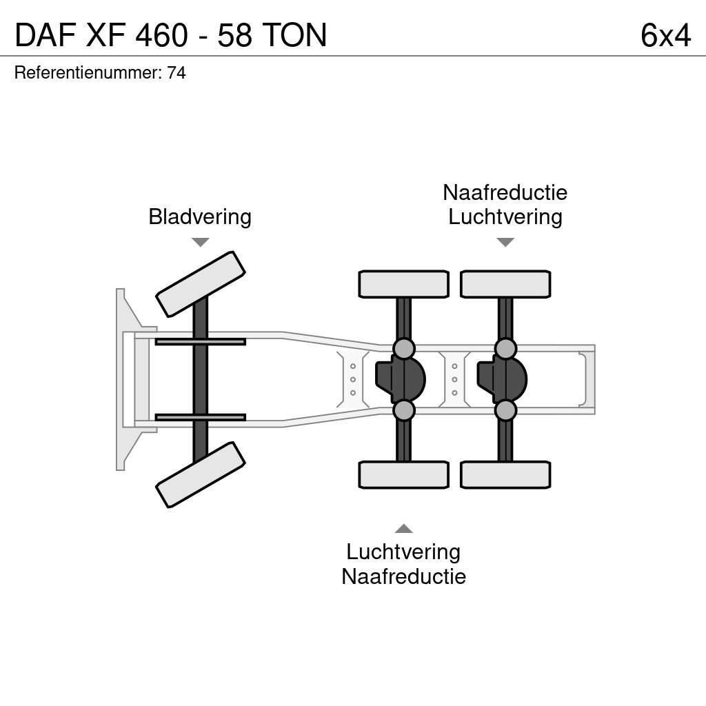 DAF XF 460 - 58 TON Cabezas tractoras
