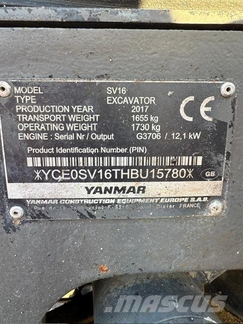 Yanmar SV 16 Mini excavadoras < 7t