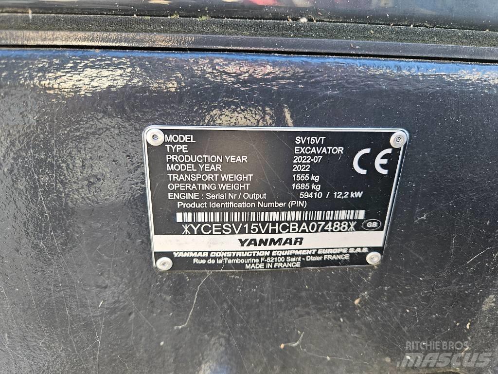 Yanmar SV 15 VT Mini excavadoras < 7t