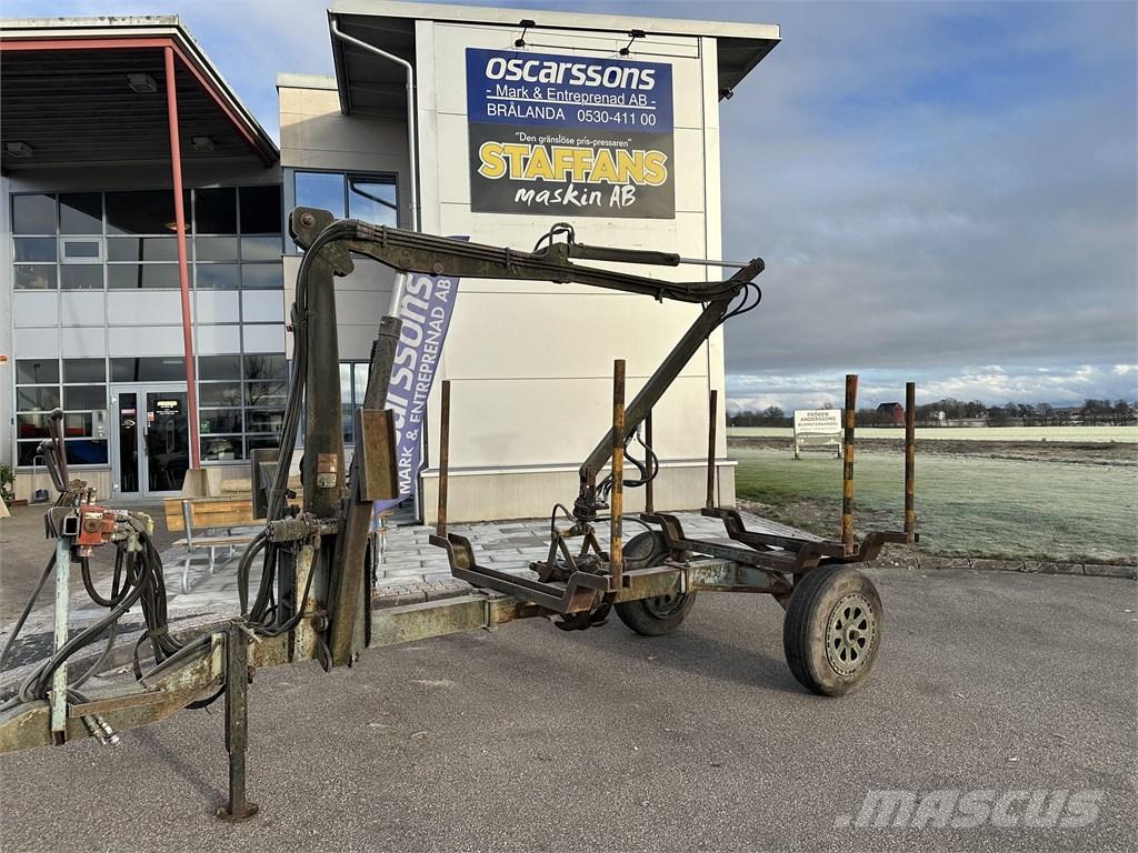  Enkelaxlad Vedkärra Remolques forestales