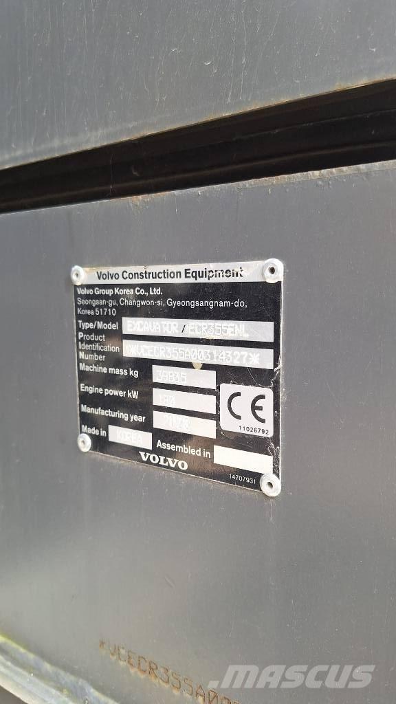 Volvo ECR 355 ENL Excavadoras de cadenas