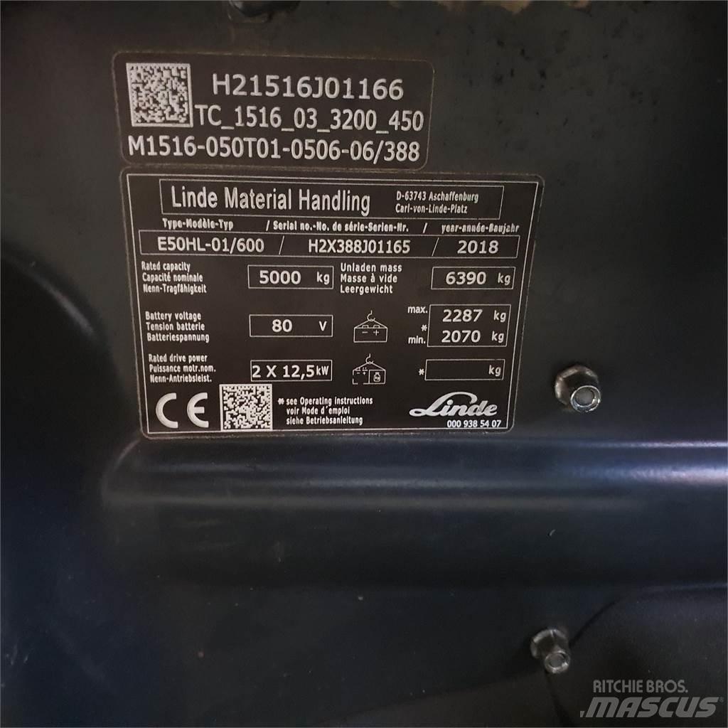 Linde E50/600HL Carretillas de horquilla eléctrica