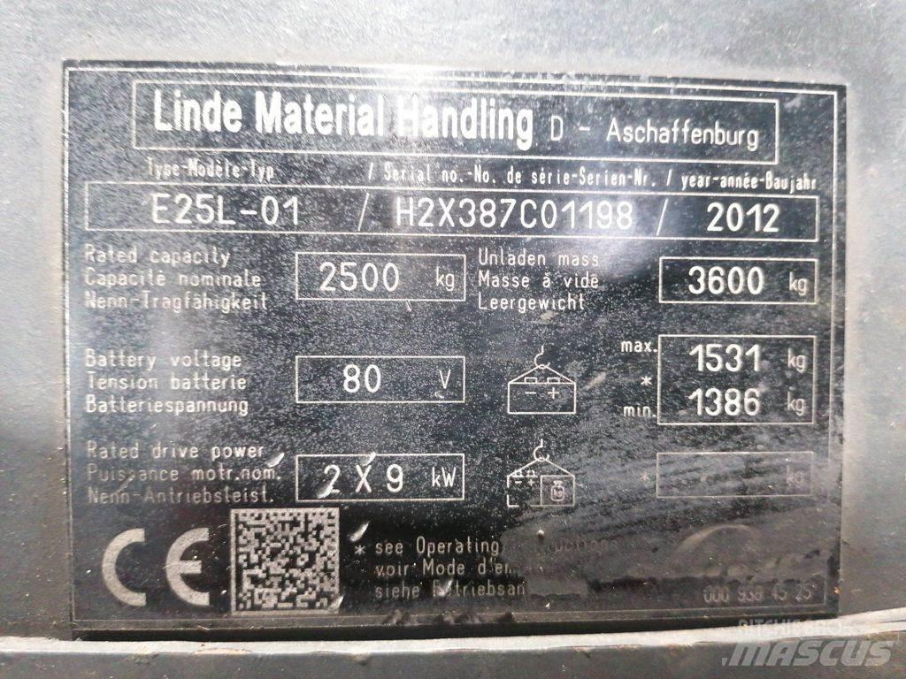 Linde E25L-01 Carretillas de horquilla eléctrica