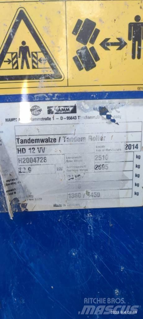 Hamm HD 12 VV Rodillos de doble tambor