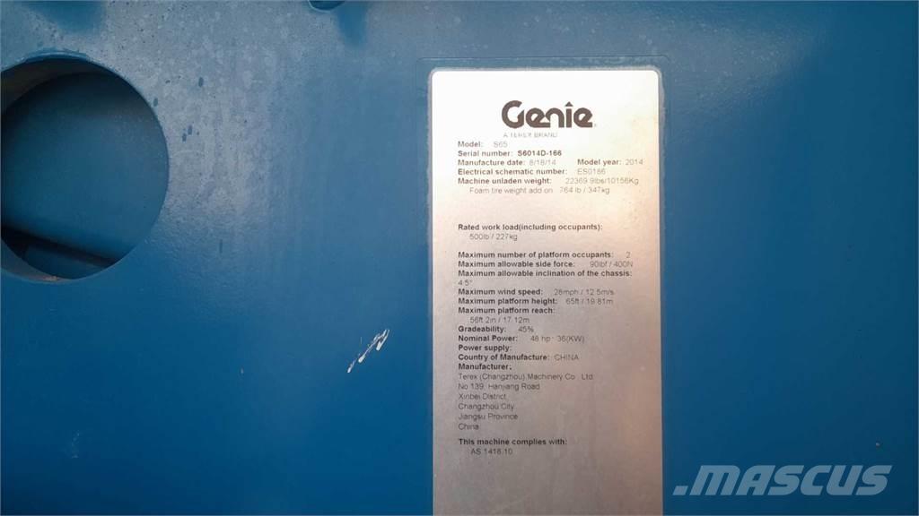 Genie S65 Plataformas de trabajo telescópica