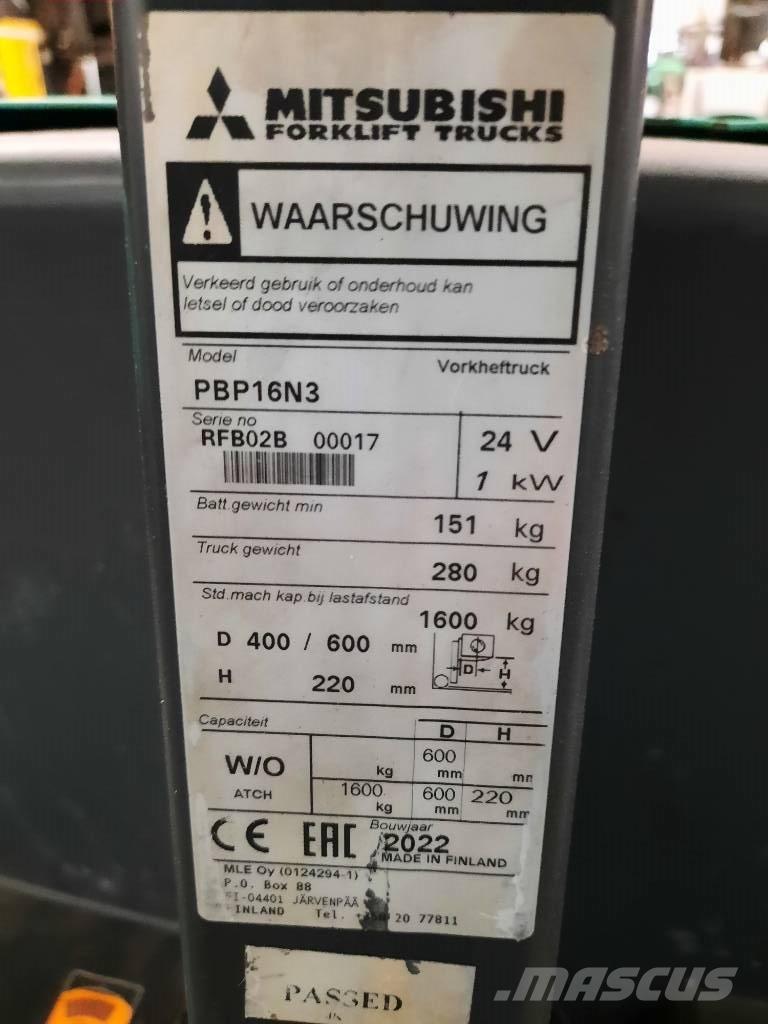 Mitsubishi PBP16N3 Transpaletas Electricas