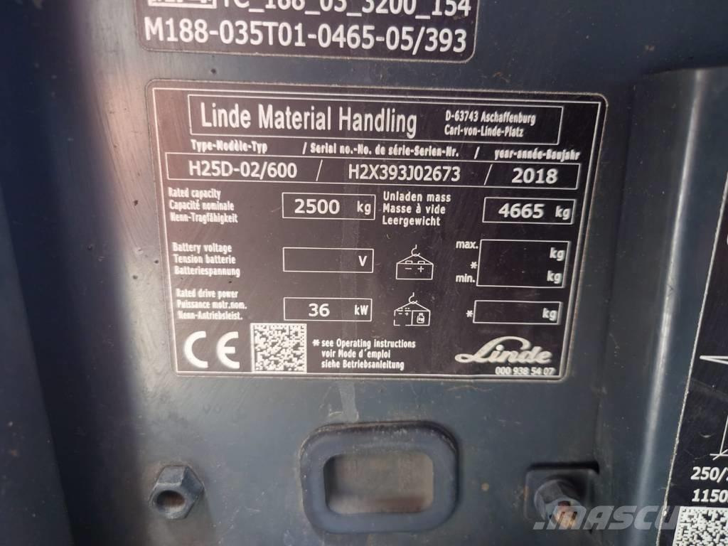 Linde H25/600D/393 Carretillas diesel