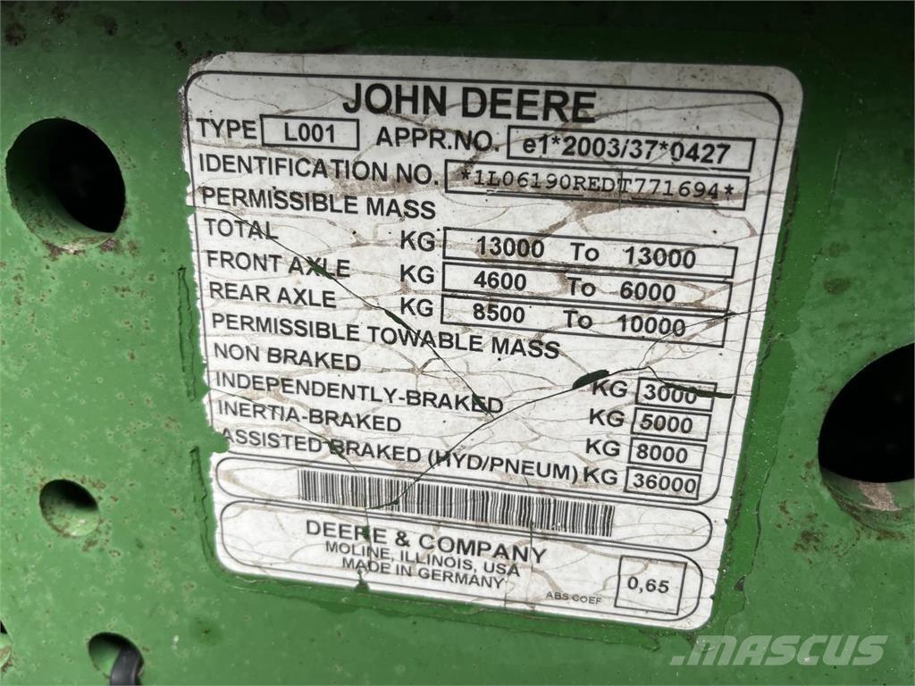 John Deere 6190R Tractores