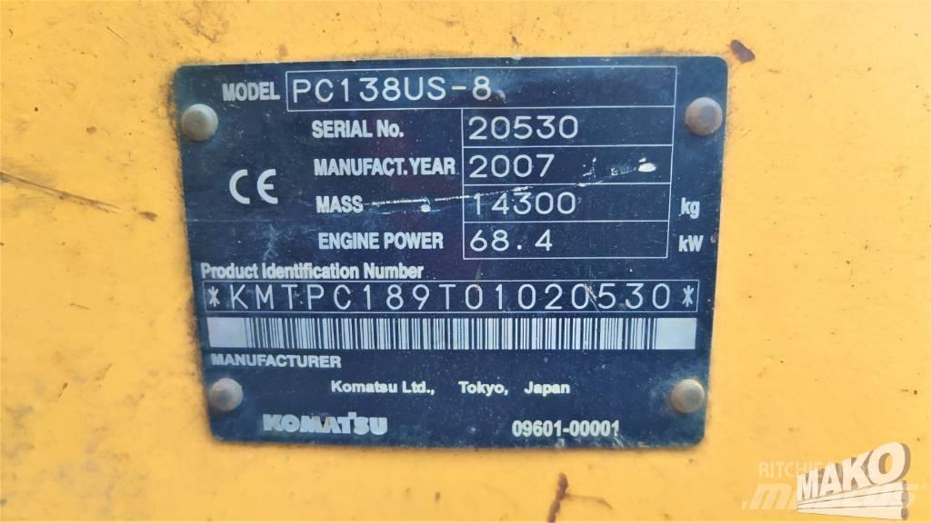 Komatsu PC 138 US-8 Excavadoras de cadenas