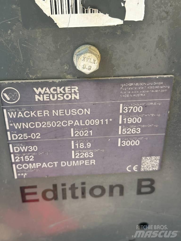 Wacker Neuson DW 30 Dúmpers de obra