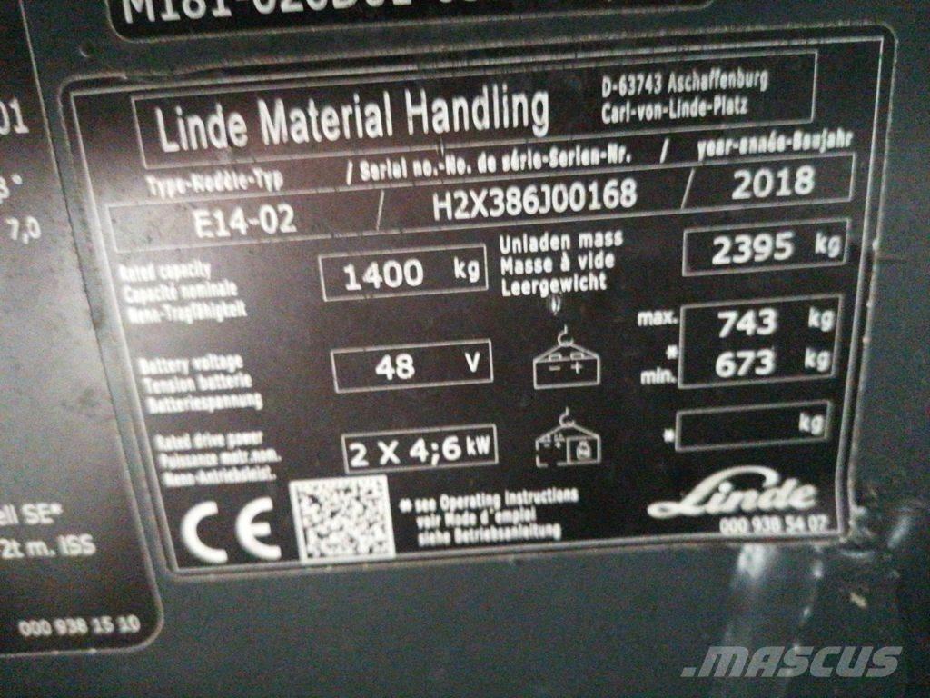 Linde E14-02 Carretillas de horquilla eléctrica