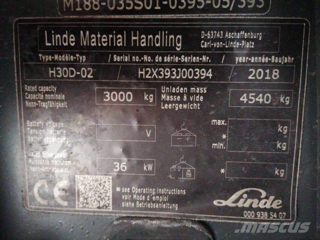 Linde H30D-02 Carretillas diesel