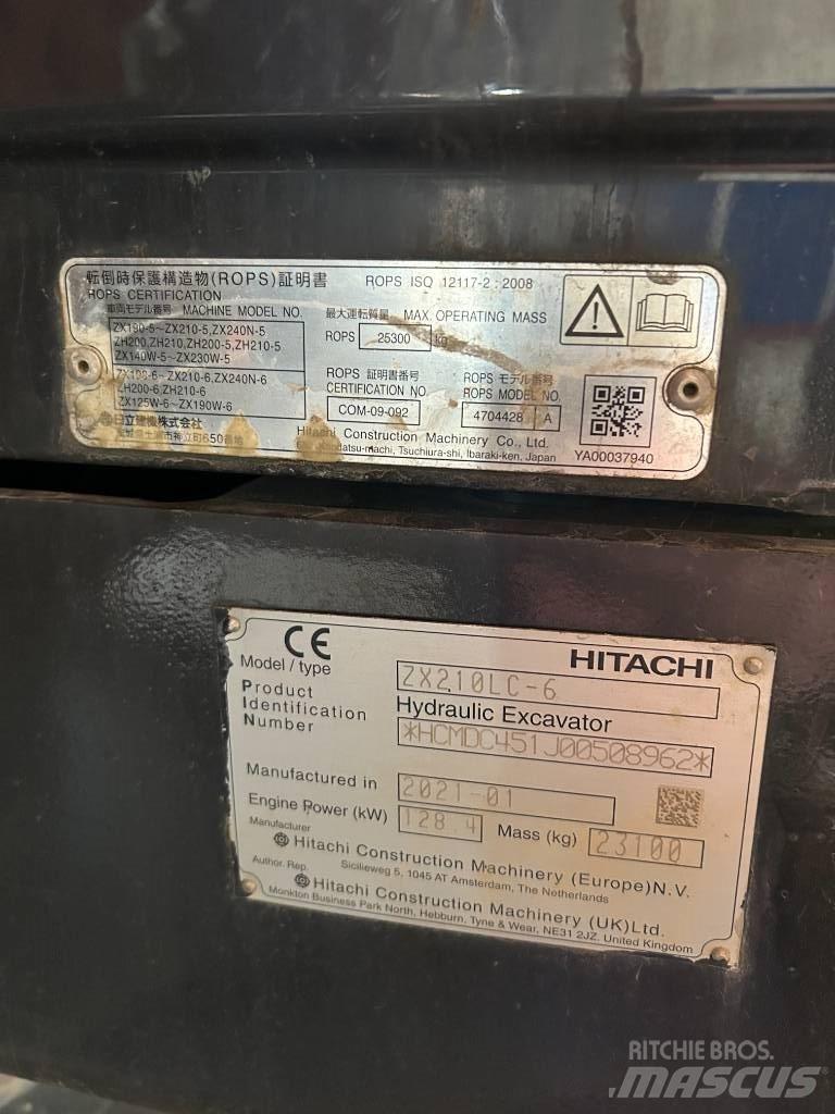 Hitachi ZX 210 LC-6 Excavadoras de cadenas