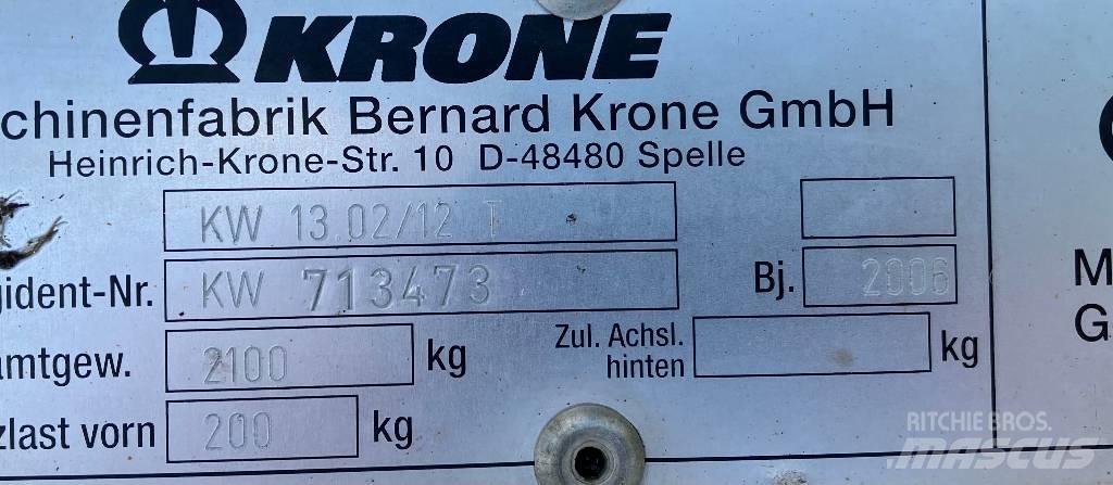 Krone KW 13.02/12 T Rastrillos y henificadores
